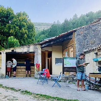 sanitair natuurcamping la Gravouse Zuid Frankrijk